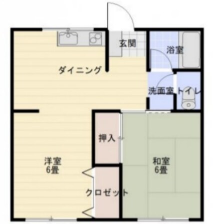 秋元コーポB棟の物件間取画像